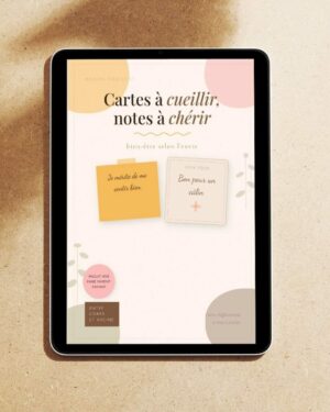 Ebook de bon à piocher bien-être "Carte à cueillir, note à chérir" - mini carnet de 24 pages