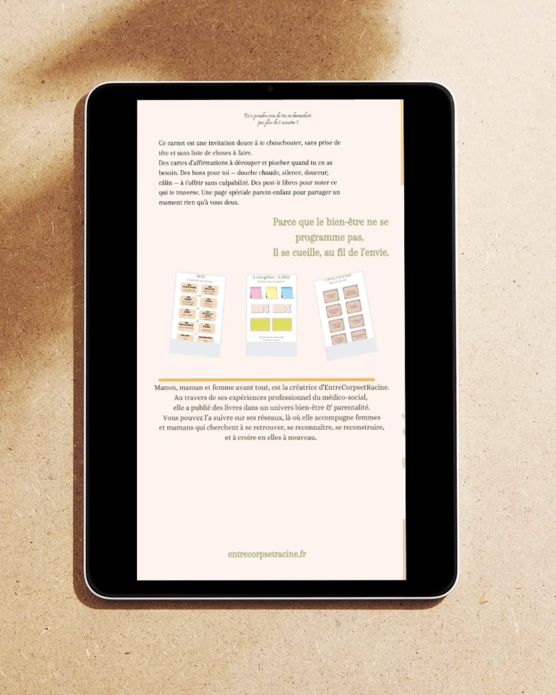Ebook de bon à piocher bien-être "Carte à cueillir, note à chérir" - mini carnet de 24 pages – Image 5