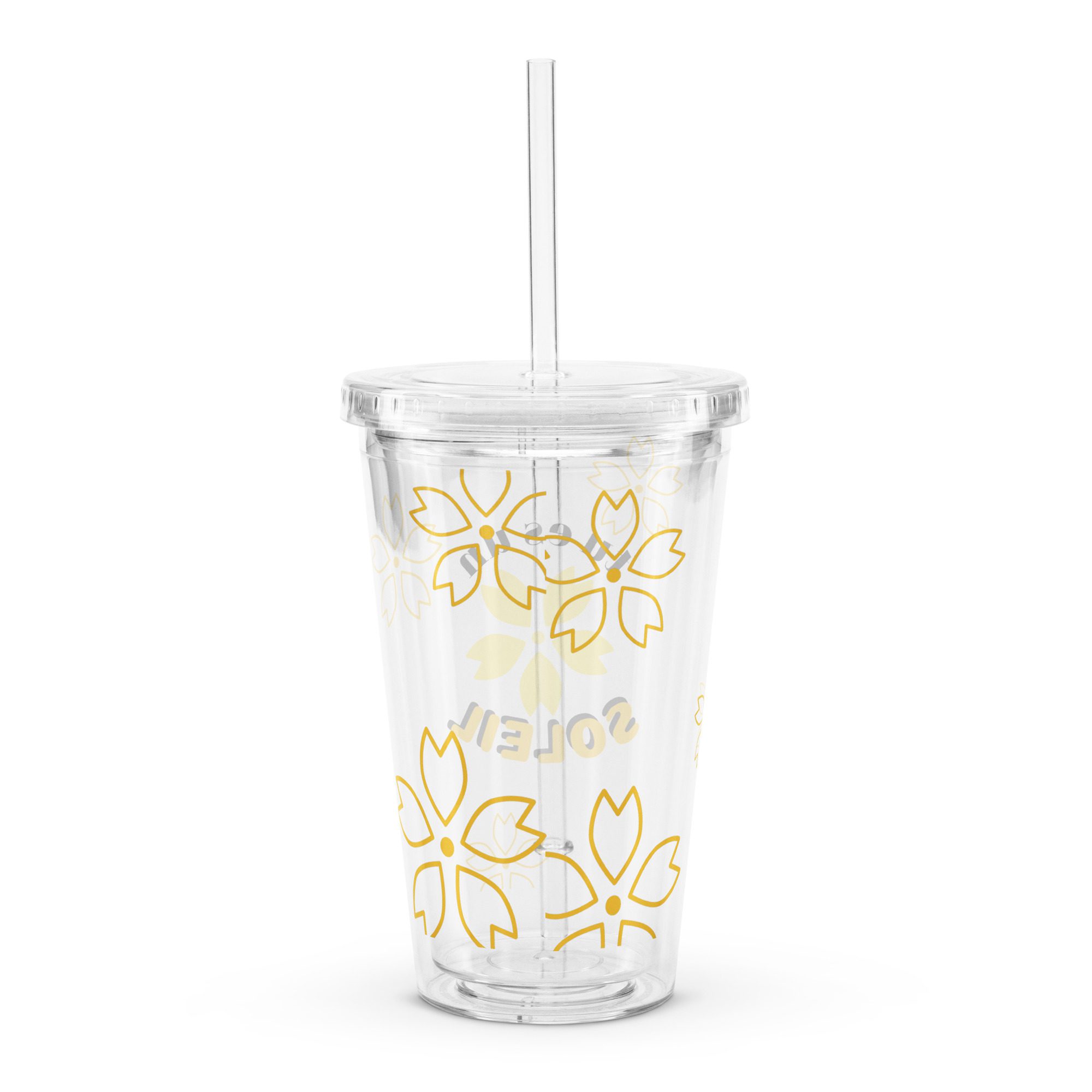 gobelet en plastique transparent "tu es un soleil"