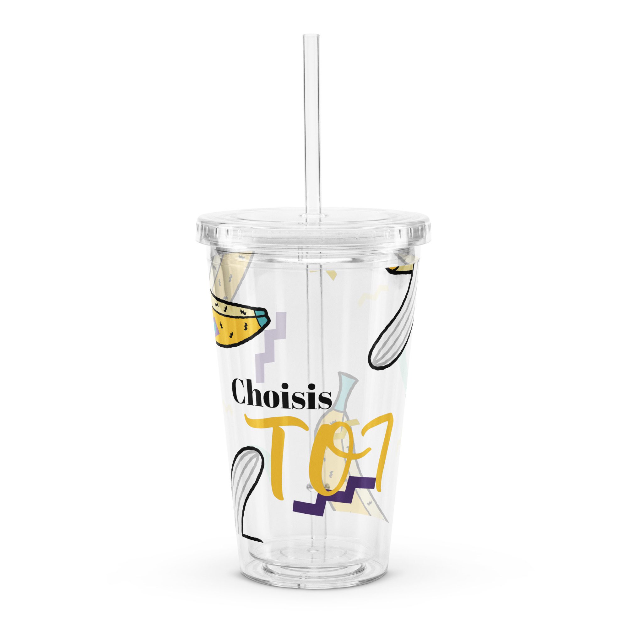 1 Gobelet transparent "choisis toi" - cadeau unique pour femme