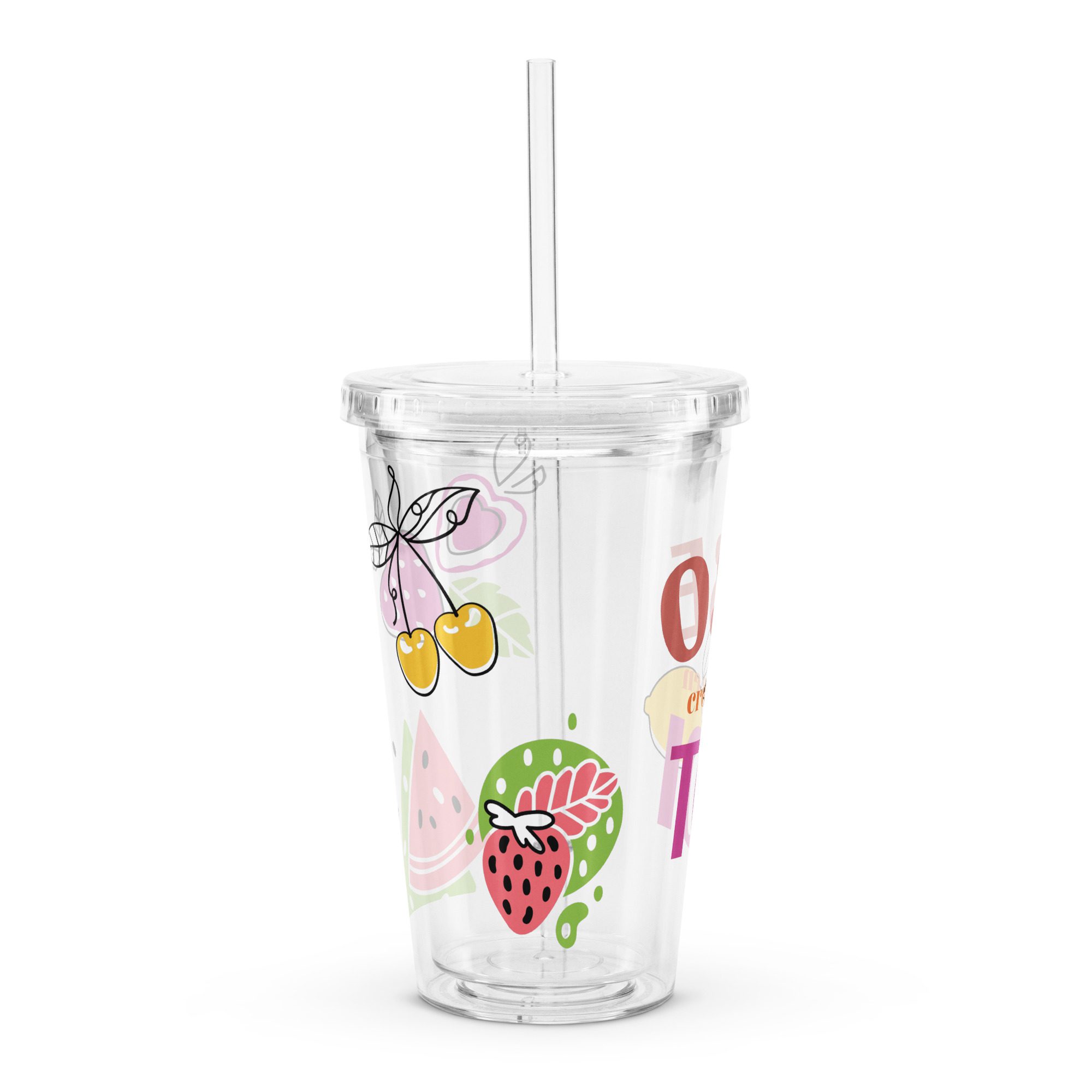 gobelet en plastique transparent "ose croire en toi"