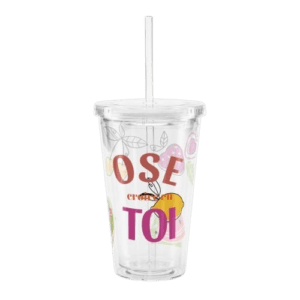 1 Gobelet transparent "ose croire en toi" - cadeau unique pour femme